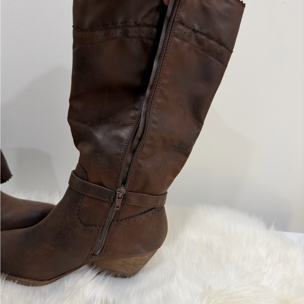 Izzy XOXO size 7.5 black chunky heel boots - Picture 4 of 9